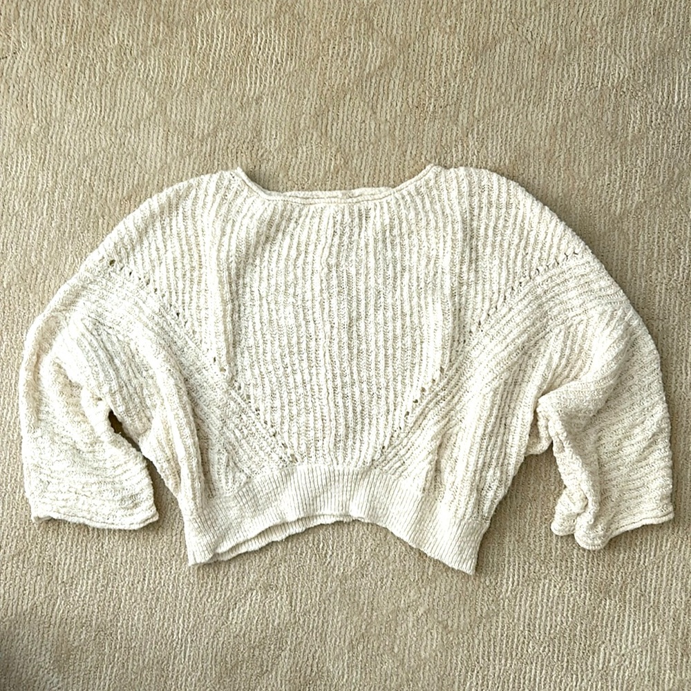 Anthropologie brand cropped dolman sleeve sweater